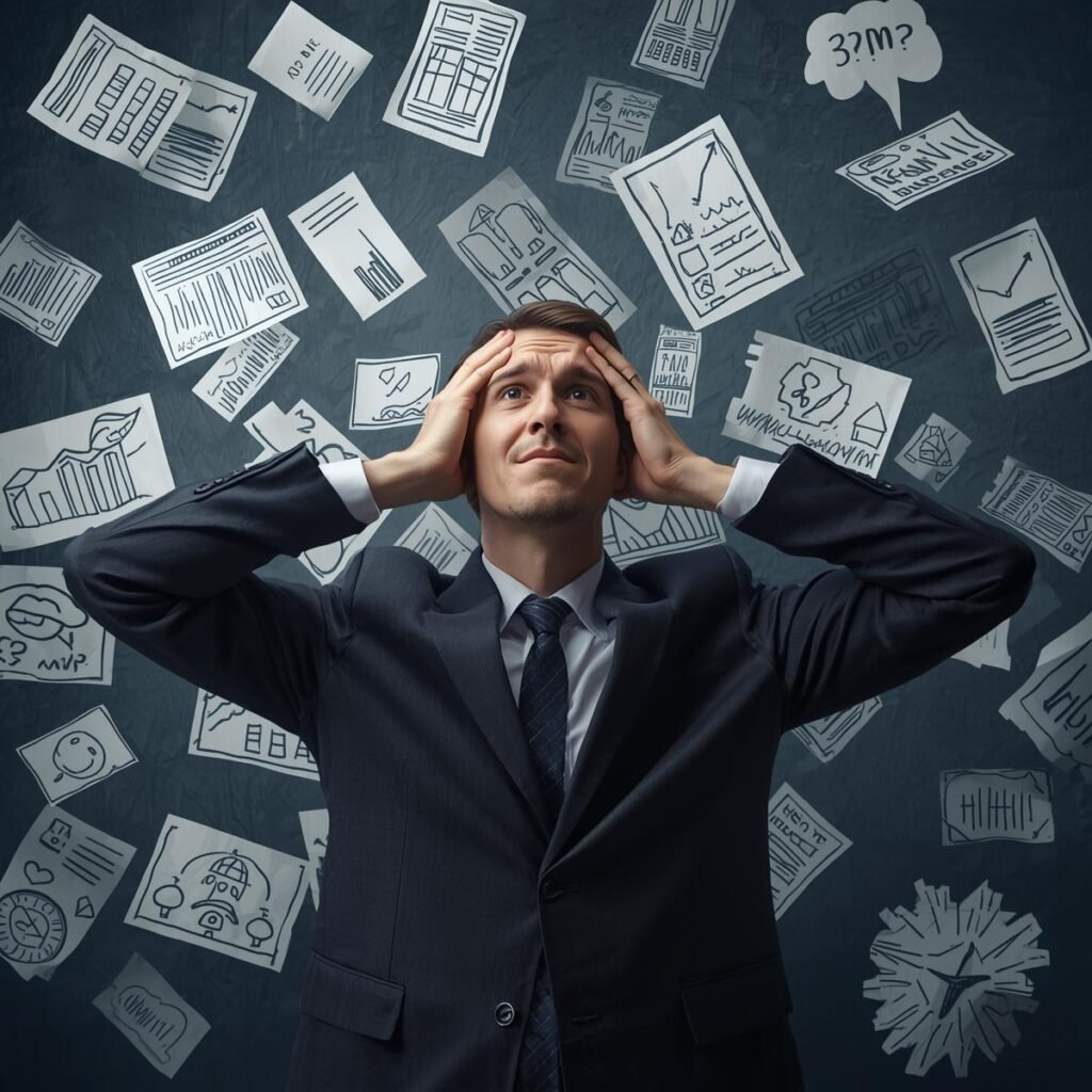 las oportunidades perdidas pesan sobre tu potencial de crecimiento. el estrés de la información caótica del empresario impacta su estrategia.