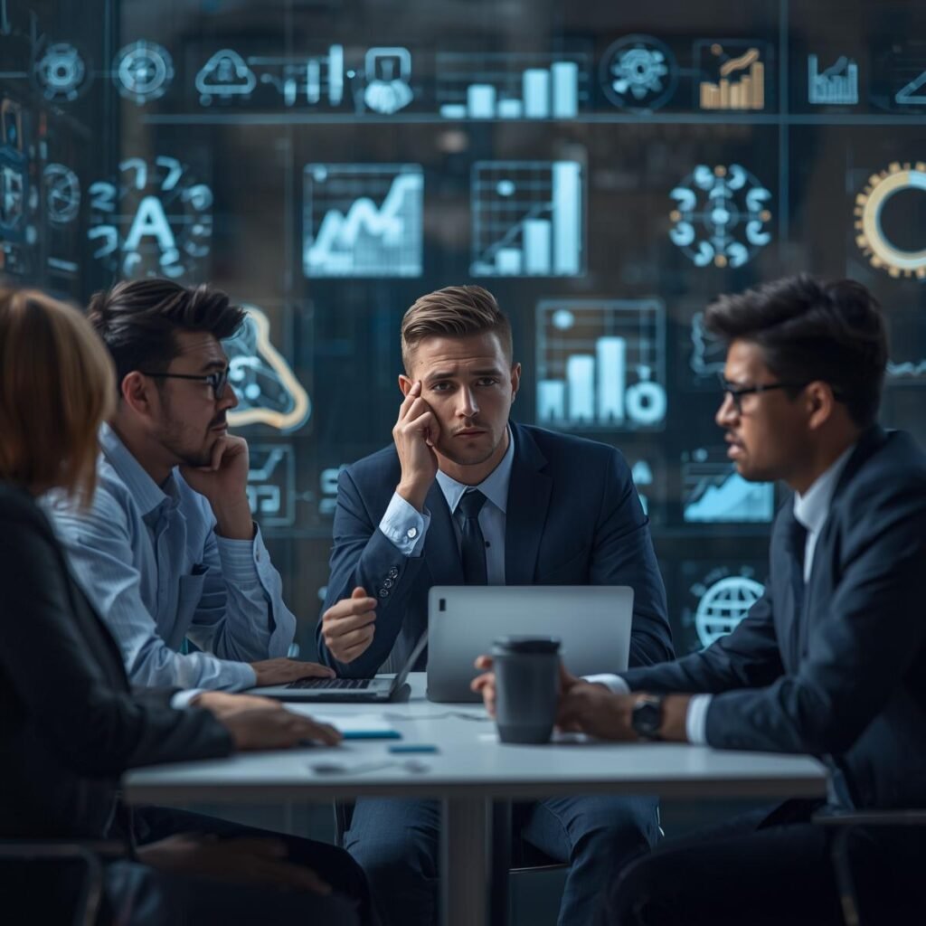 los sistemas desconectados frenan tu capacidad de aprovechar la ia. la frustración aumenta en un empresario por una gestión de datos ineficaz. (3)